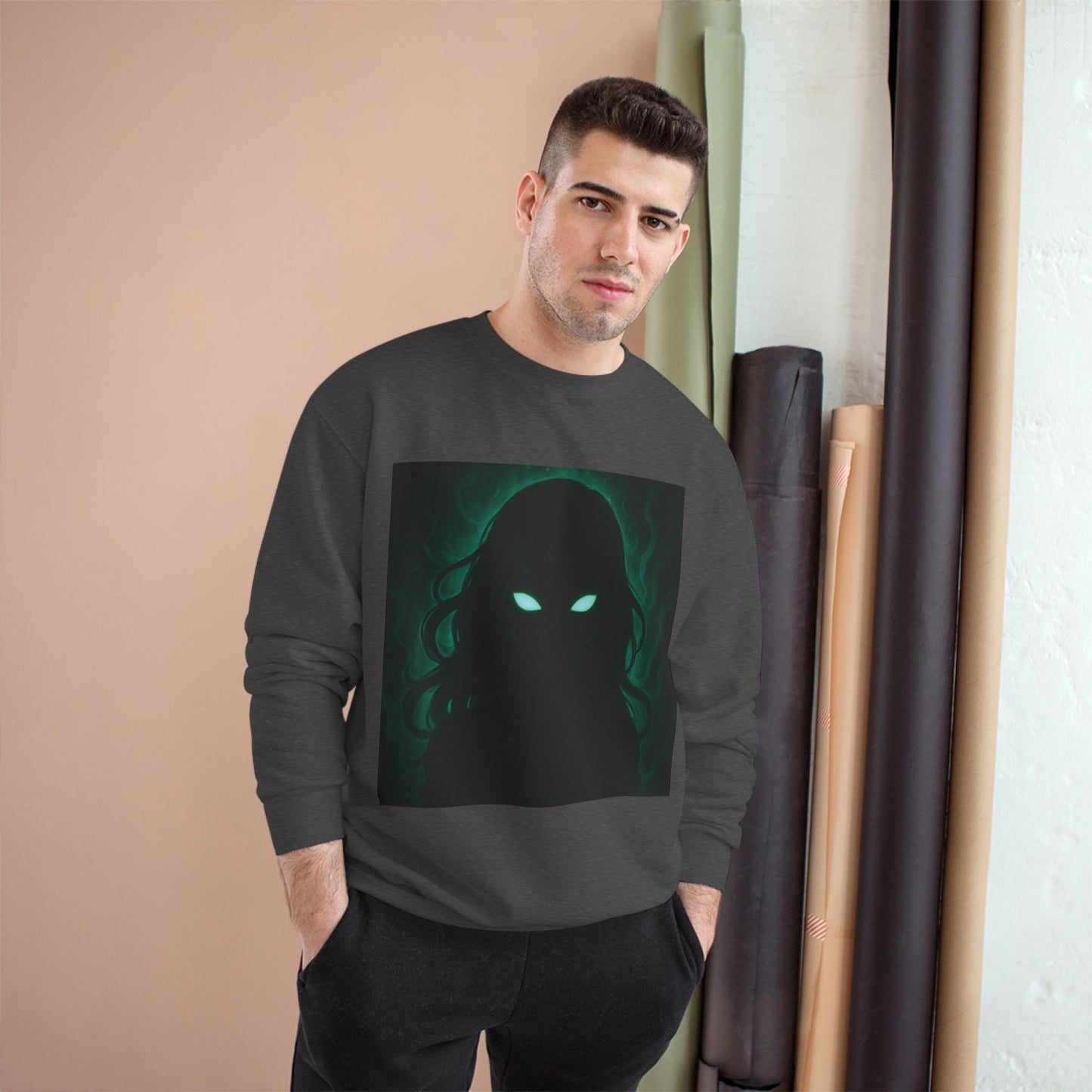 Green ShadowGirl Champion Sweatshirt