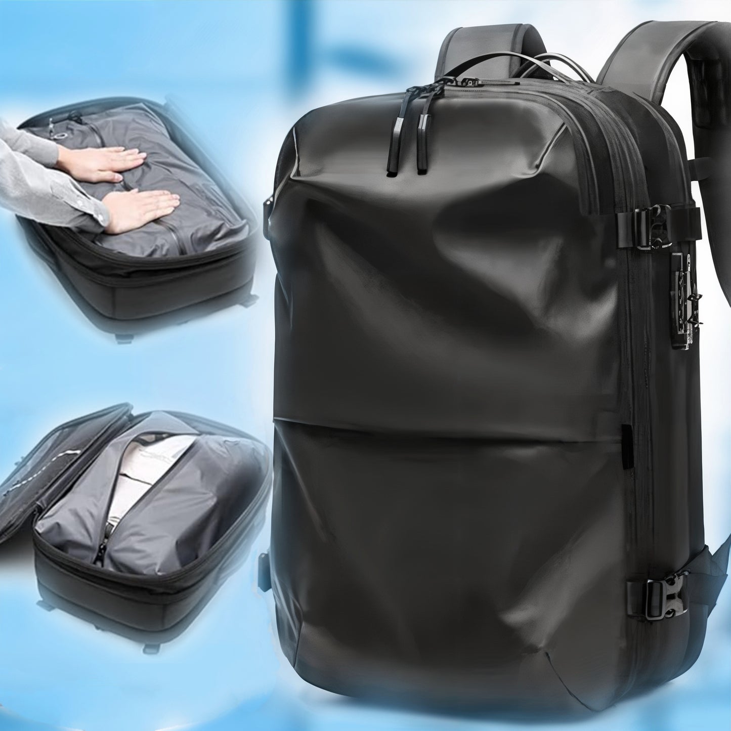 AirBack-Pack: Zaino Sottovuoto Compatto con Mini Aspiratore per Sottovuoto #10