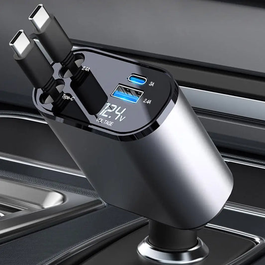 RetractCharge: Retractable Car Charger with USB-C Fast Charging #1